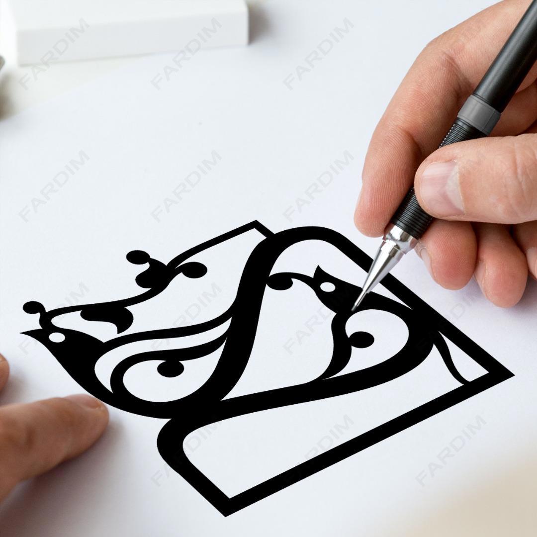 وکتور طرح نگاره گل و مرغ کد A132434